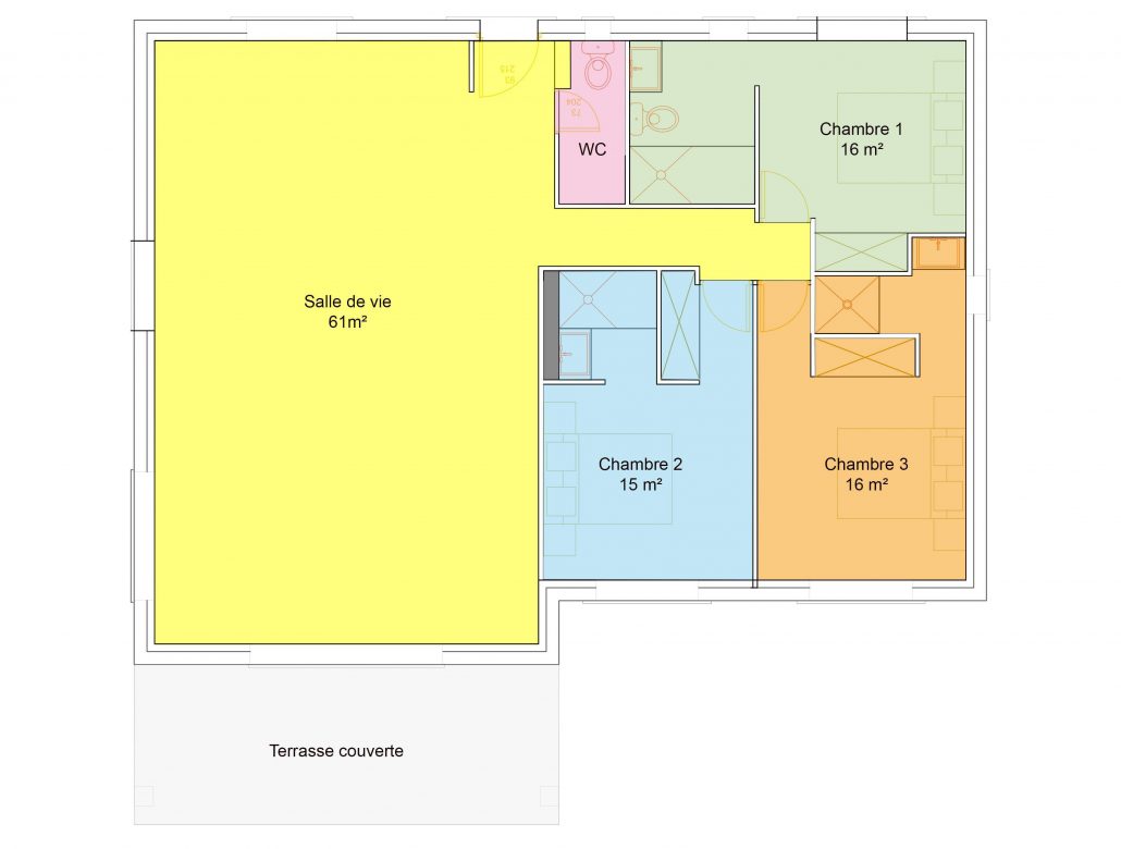 Entre St Cyprien et Pinarello, VILLA T-4 NEUVE, livrable avec OPTION PISCINE ou SPA sur demande.