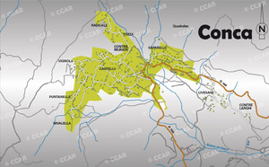Conca village,  à moins de 10 min. du centre de Ste Lucie de Porto-Vecchio, 18 minutes des plages de Pinarello ou de Favone: Terrain à bâtir PRÉ-VIABILISÉ avec C-U OPÉRATIONNEL PURGÉ pour construction d'une maison individuelle.